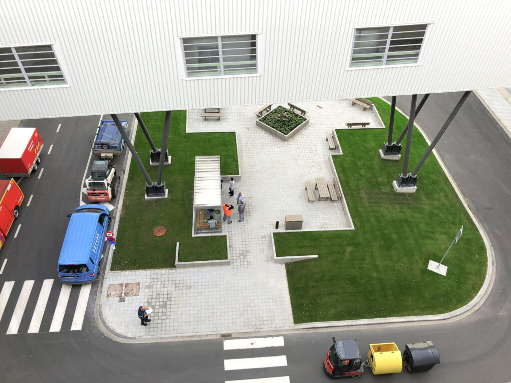 bfu aachen erschliessung materialschleuse aufenthaltsbereich fuer audi bruessel bea